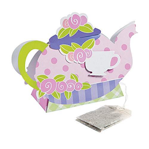 Fun Express - Tea Party Die Cut Treat Box (8pc) for Birthday - Party Sup... - $3.16