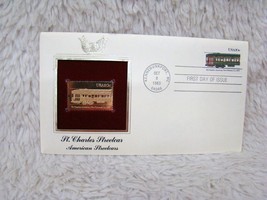 1983 St. Charles Streetcar, LA 22Kt Gold First Day Issue Replica Cover Stamp* - £4.78 GBP