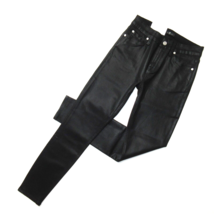 NWT 7 For All Mankind The Skinny Ankle in Black Coated Stretch Jeans 26 - £49.00 GBP