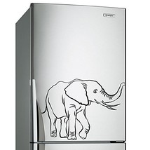 ( 31&quot; x 23&quot; ) Vinyl Wall Decal Lucky Elephant Trunk Up / African Wise Wealth Tru - £23.39 GBP