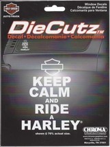 HARLEY DAVIDSON MOTORCYCLES KEEP CALM AND RIDE A HARLEY STICKER DECAL - £19.65 GBP