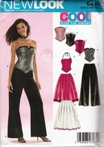 New Look Sewing Pattern 6480 Junior Bustier Corset Skirt Pants Sz 3 to 14 Used - £10.21 GBP