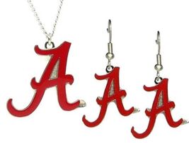 Alabama Crimson Tide - NCAA Earrings &amp; Pendant Necklace Jewelry Set - €10,15 EUR