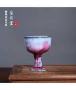 Jun Porcelain Goblet: Unique Blue-Purple Kiln-Change Glaze Ceramic Teacu... - €686,99 EUR
