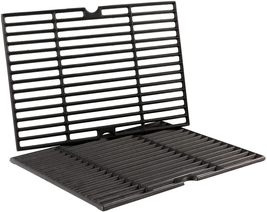 Grill Cooking Grates Grid 2-Pack Cast Iron Replacement 15.5&quot; For Dyna Glo BBQ - £46.61 GBP