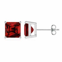 Authenticity Guarantee 
ANGARA Lab-Grown Ruby Stud Earrings in Sterling Silve... - £618.17 GBP