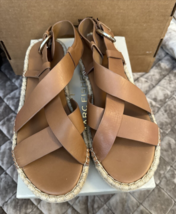 Marc Fisher Women&#39;s Brown Leather Espadrille Tallia Sandals Size 8M - £19.70 GBP
