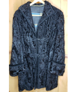 VTG 1940s 50s BROADTAIL SWAKARA KARAKUL ASTRAKHAN FUR Coat Silk Lined Ha... - $580.15