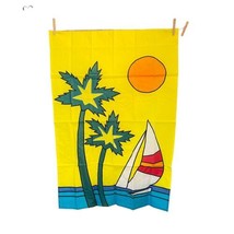 Dayva Patio Yard Garden Flag 27&quot;W x 39&quot;L Sailboat Palm Trees Sun Beach - $19.22