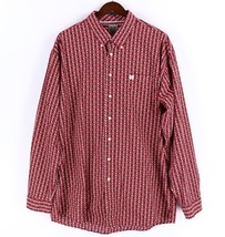 Cinch Button Down Shirt Mens XXL Red Black Geometric Western Cowboy Long Sleeve - £20.00 GBP