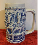 Jamestown Fine Porcelain China Winter Scene Horse Drawn Sleigh Beer Mug ... - €24,48 EUR