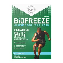 Biofreeze Pain Relief Flexible Strips Pre-Cut, 4Ct. Pain Relief for Sore Muscles - £18.37 GBP