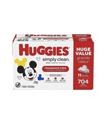 Huggies Simply Clean Unscented Baby Wipes, 11 Flip-Top Packs (704 Wipes ... - $523.61 MXN