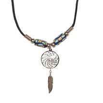 Vintage Boho Dreamcatcher Feather Indian Tribal Choker Necklace Womens J... - $19.81