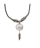 Vintage Boho Dreamcatcher Feather Indian Tribal Choker Necklace Womens J... - $363.44 MXN
