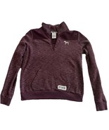 Victoria&#39;s Secret Purple Fleece W/Pink Dog Jacket Love Pink On Back. 1/4... - $13.50