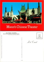California Hollywood World Famous Mann&#39;s Chinese Theatre Building VTG Postcard - £7.51 GBP