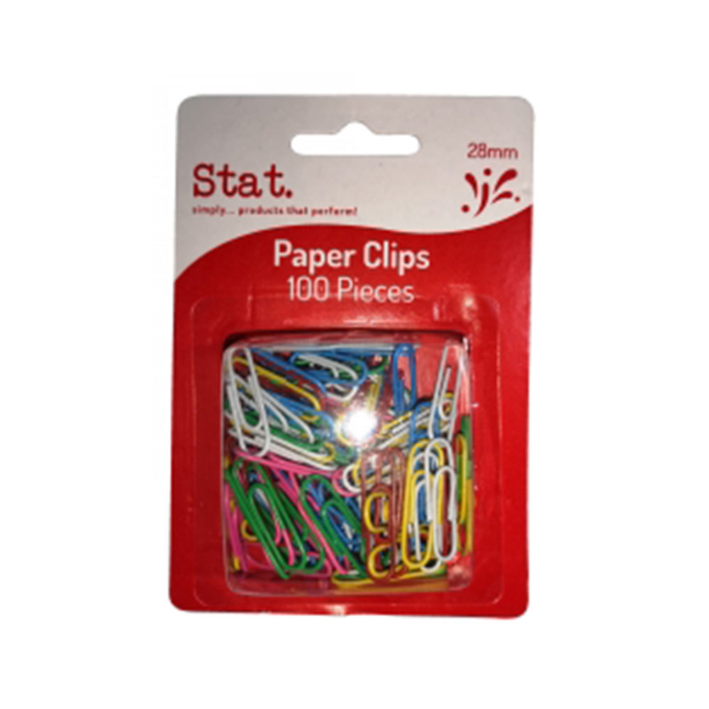 Stat Multi Colour Paper Clips (Pack of 100) - $28.68