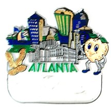 Used Atlanta Georgia Souvenir Fridge Magnet With Blank Name Tag - $4.00