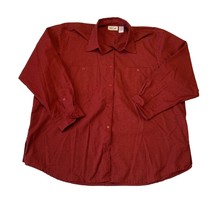 Krazy Kat Womens Size 2X Long Roll Tab Sleeve Checkered Button Up Shirt Red blac - £11.96 GBP