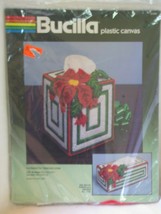 Bucilla Christmas Plastic Canvas 3D 3 D Poinsettia Tissue Box Cover NEW 61042 - £39.68 GBP