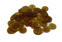 Lot 45 Various Size and Design. Yellow Orange Apple Juice Bakelite Buttons - £66.17 GBP