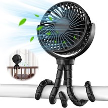 Small Stroller Fan, Mini Handheld Portable Personal Fan,Clip On Fan With Flexibl - £22.77 GBP