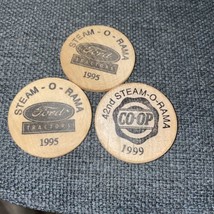 1995,1995,1999 Annual STEAM-O-RAMA Buffalo Wooden Nickel Lot Of 3 - $4.99