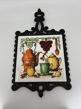 VTNG Trivet Rustic Cottage Core Country Decor Cast Iron Ceramic Tile - J... - $182.92 MXN