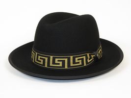 Bruno Capelo Hat Australian Wool Fedora Princeton Elite 2-Tone PRE501 Black Gold image 3