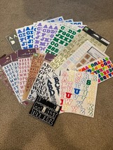 HUGE Lot of Scrapbooking &amp; Craft Sticker Letters titles words most new s... - $23.06