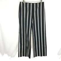 NWT Womens Size 8 Lord &amp; Taylor Identity Black White Striped Wide Leg Pants - £23.56 GBP