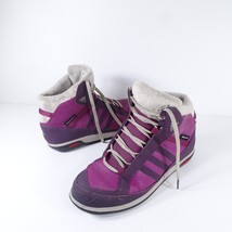 Adidas Women&#39;s Traxion Primaloft Climaheat Purple MID Snow Boots Size 6 - $22.49