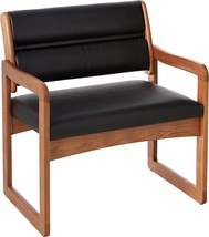 Medium Oak/Black Wooden Mallet Valley Bariatric Guest Chair. - £246.15 GBP