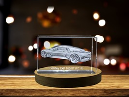 LED Base included | Exquisite 3D Engraved Crystal of the 2019 Bentley EXP 100 GT - £31.96 GBP+