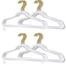 Clear Clothes Hangers 16&quot;, 20 Pack Plastic Coat Hanger For Adult Closet, Durable - £32.06 GBP