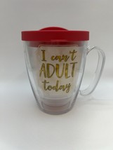 Tervis Clear Mug with Handle - 16oz I can&#39;t adult today - With Lid Pink ... - $162.50 MXN