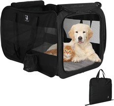 30 Inch Soft Dog Crate, Foldable Dog Crate, Travel Collapsible Dog Kennel With W - £39.26 GBP