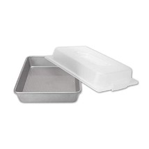 USA Pan 1117RCLD-ST-1 Bakeware Nonstick Rectangular Pan with Lid, 9x13-I... - £52.87 GBP