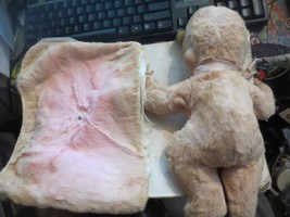 Vintage Gund Rubber Face Cloth Sleeping Baby w/ snap attached Blanket 13... - £36.50 GBP