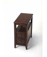 24 Inch Dark Brown Manufactured Wood End Table With Two Drawers And Shelf - €634,35 EUR