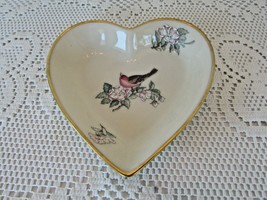 LENOX SERENADE HEART DISH 24KT GOLD ACCENTED 4-5/8&quot; FOIL STICKER USA - $4.82