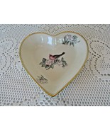 LENOX SERENADE HEART DISH 24KT GOLD ACCENTED 4-5/8&quot; FOIL STICKER USA - $88.82 MXN