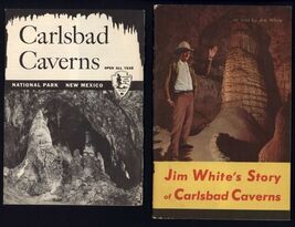 1961 JIM WHITE's STORY of CARLSBAD CAVERNS signed by Mrs. * 1958 park fo... - $11.39