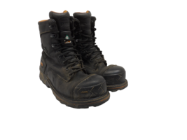 Timberland PRO Men&#39;s 8&quot; Boondock Waterproof Work Boots Black 89645 Size 10.5W - £51.13 GBP