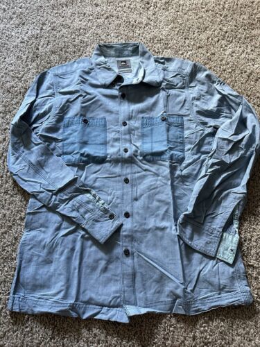 QuickSilver Limited Collection Long Sleeve Button Up Mens Size Medium Po... - $18.69