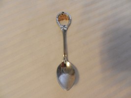 California Engraved Collectible Silverplate Demitasse Spoon with Golden ... - $15.00