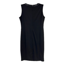 Liz Lange Womens Sheath Dress Black Solid Stretch V Neck Sleeveless Zip M - £16.66 GBP