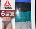 Reebok~ 6-Pair Mens Low Rise Briefs Polyester Blend Underwear ~ 3XL (48-50) - $29.69