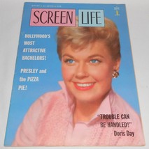March 1958 Screen Life Magazine Doris Day Cover Elvis Presley, Jayne Mansfield+ - £23.60 GBP